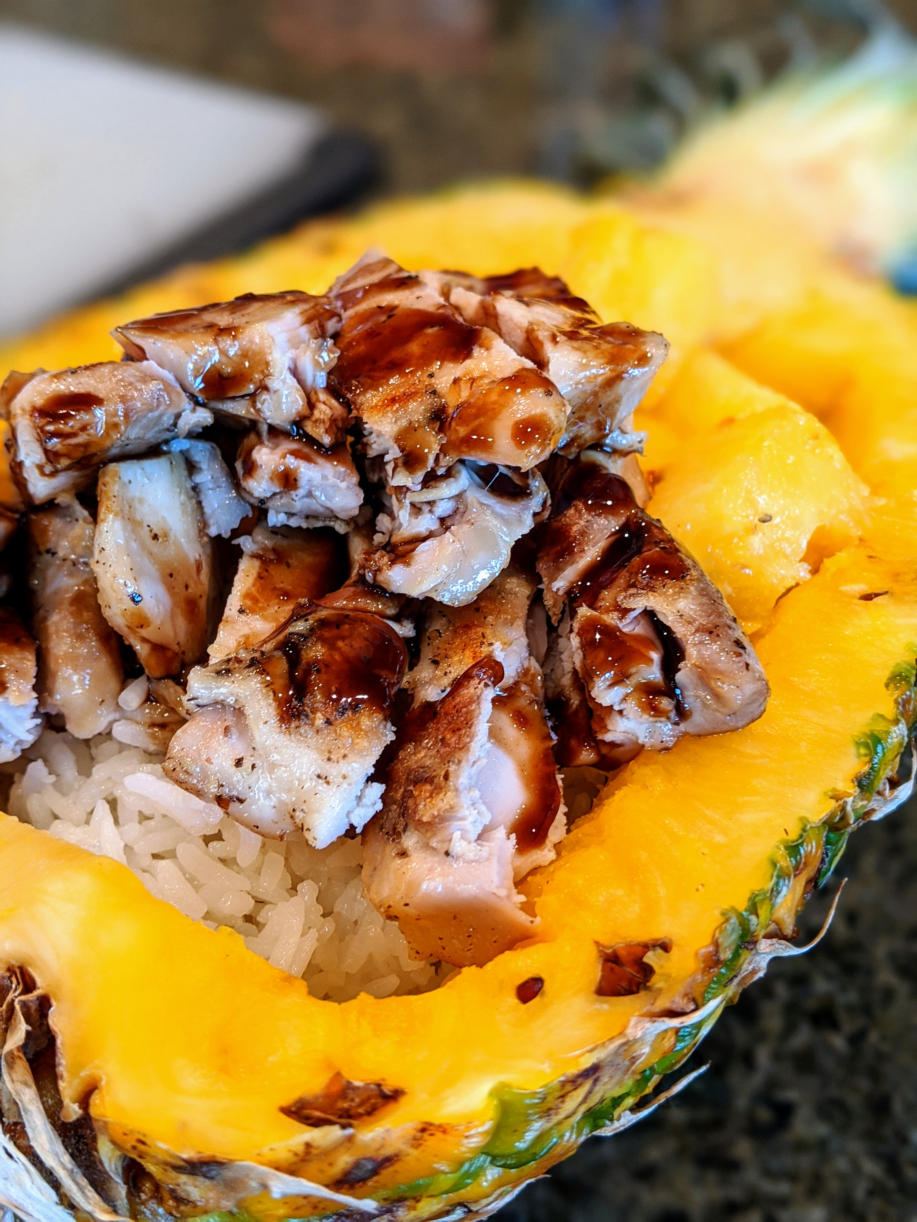 TERIYAKI CHICKEN PINEAPPLE BOWL