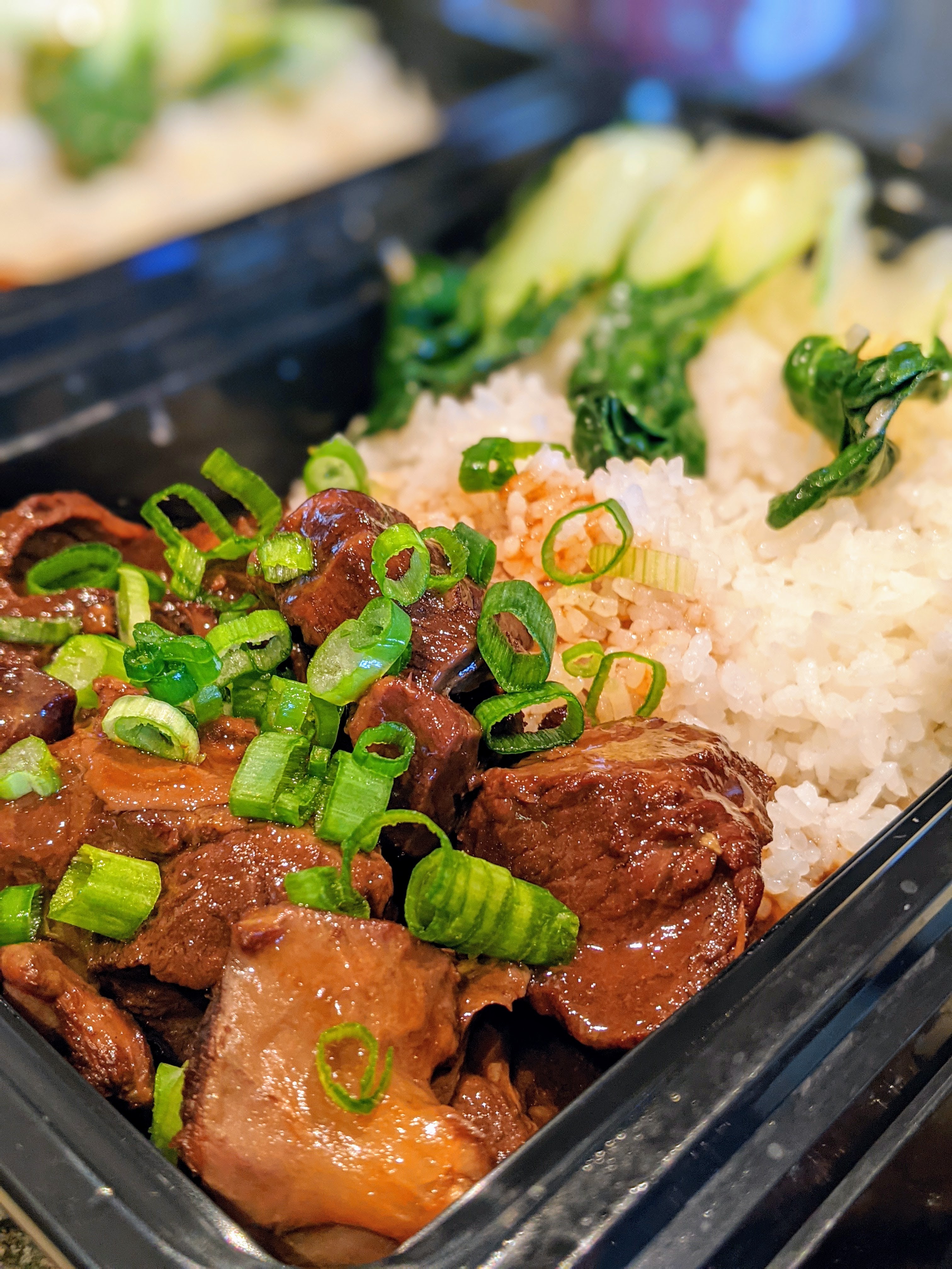 BEEF BRISKET RICE WITH BOK CHOY