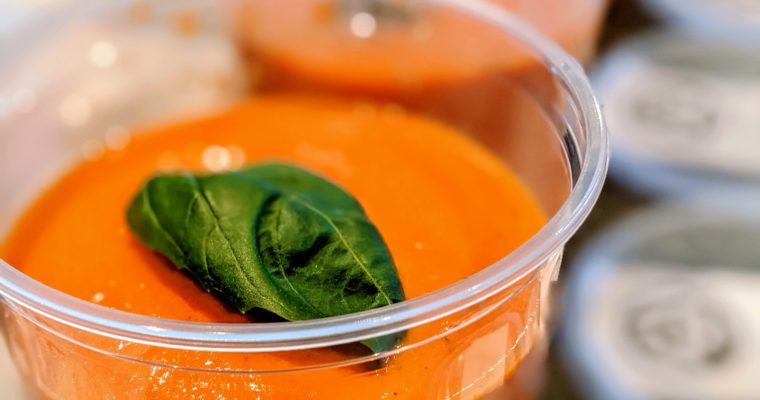 TOMATO SOUP WITH GARLIC INFUSED COUNTRY BREAD